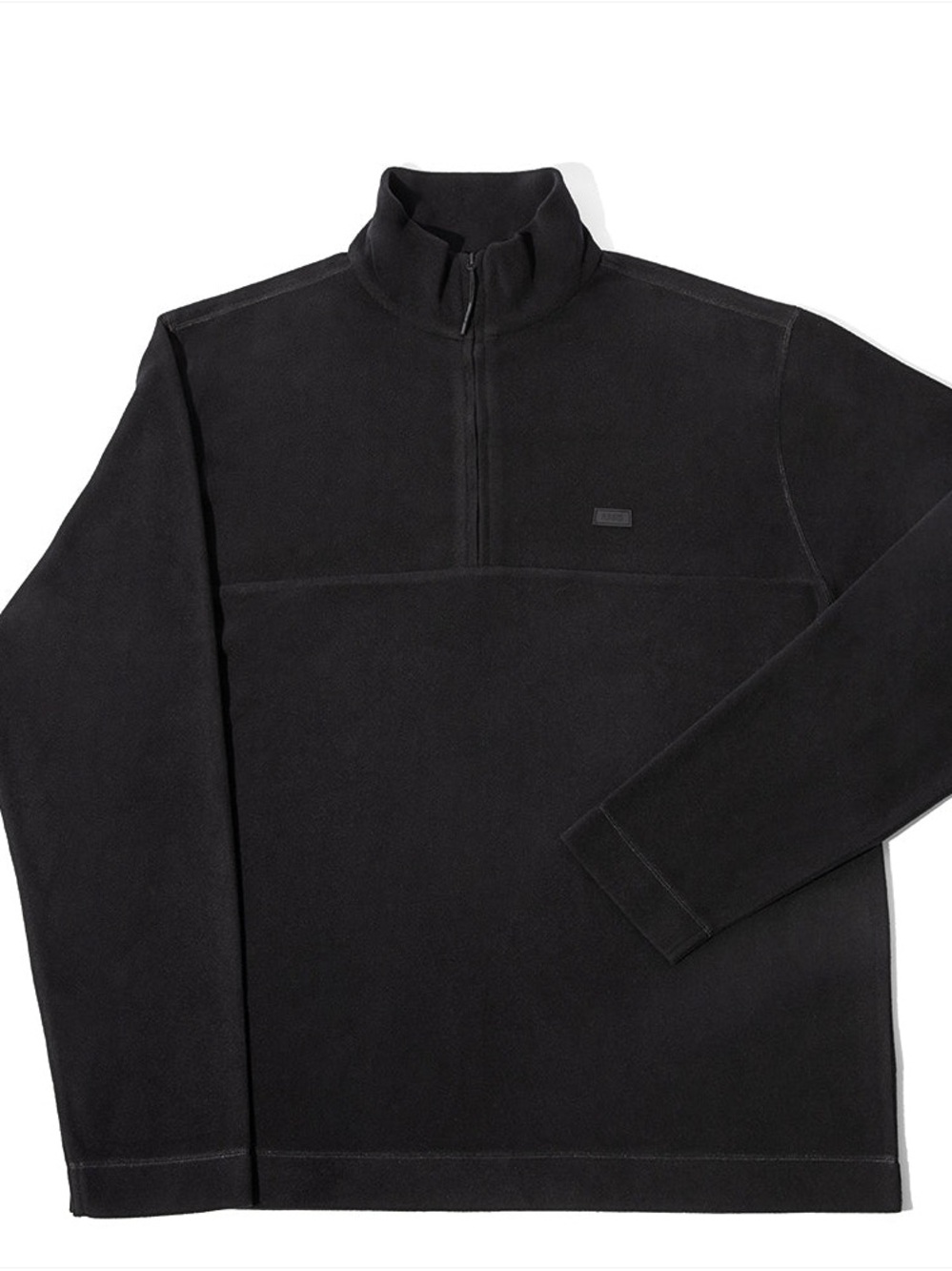 Rains Addis Fleece Black Half-Zip Pullover - Medium & Large